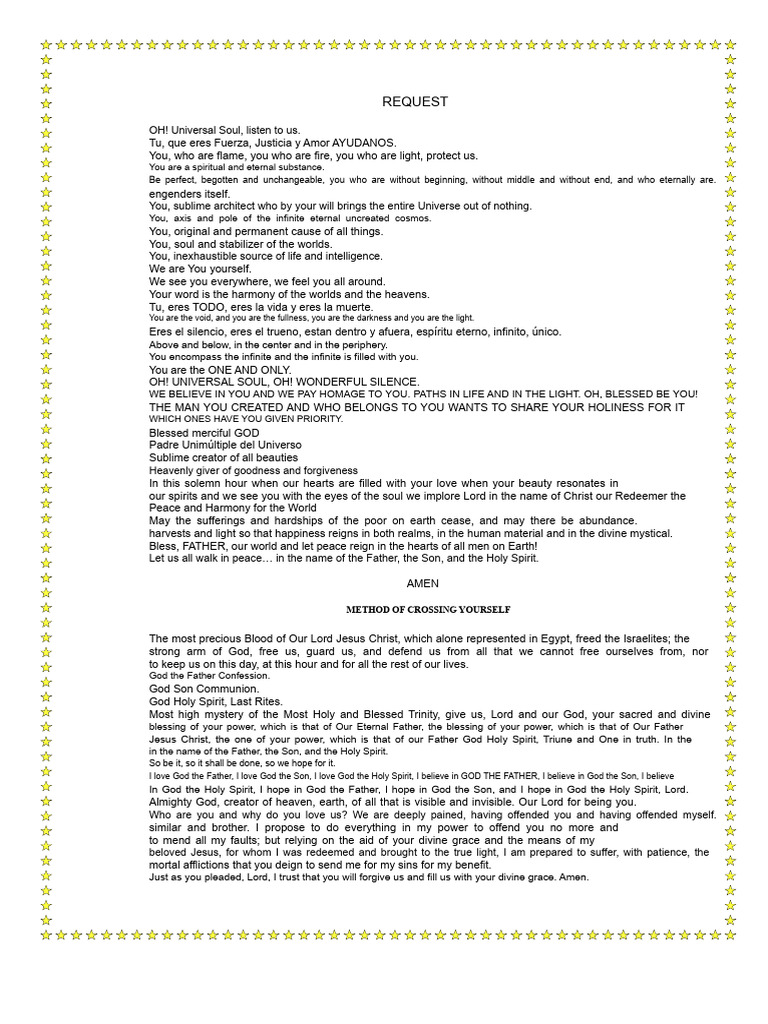Universal Soul Prayer for Peace | PDF | God The Father | Holy Spirit