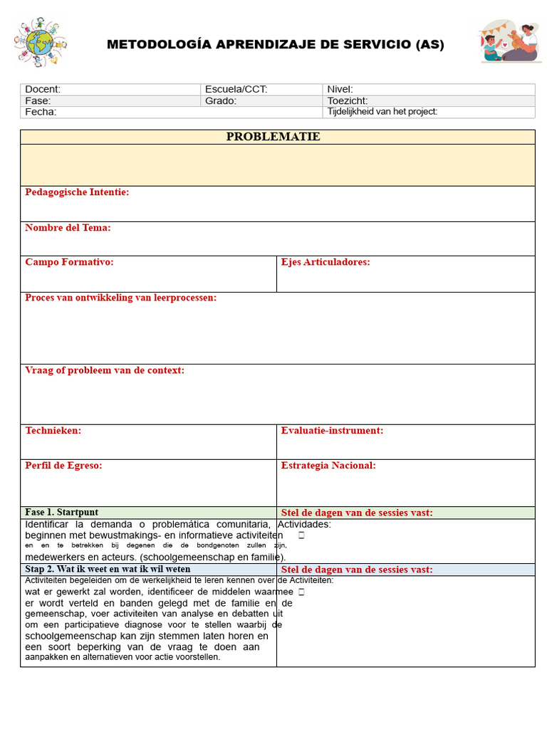 Format Planning Service Learning | PDF