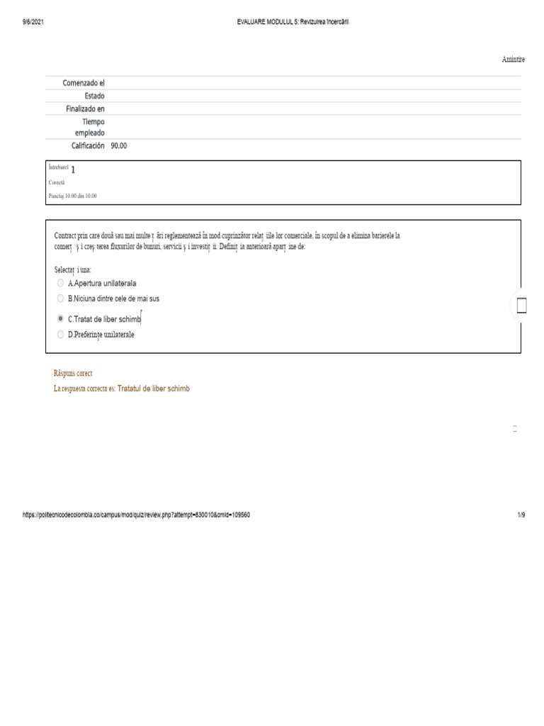5 EVALUARE MODULUL 5 - Revizuirea Încercării | PDF