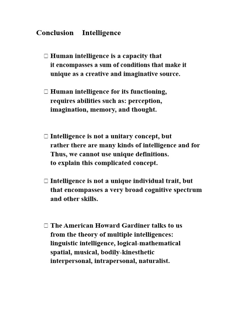 Understanding Human Intelligence and Creativity | PDF | Intelligence ...