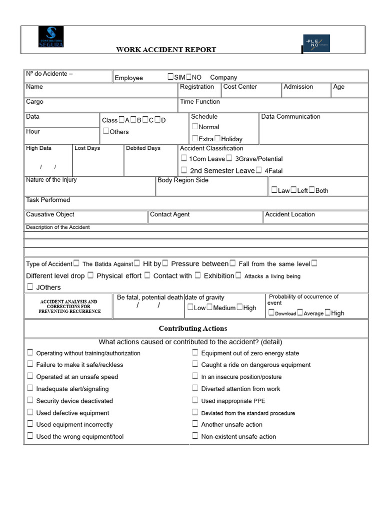 Work Accident Report | PDF | Accidents | Risk