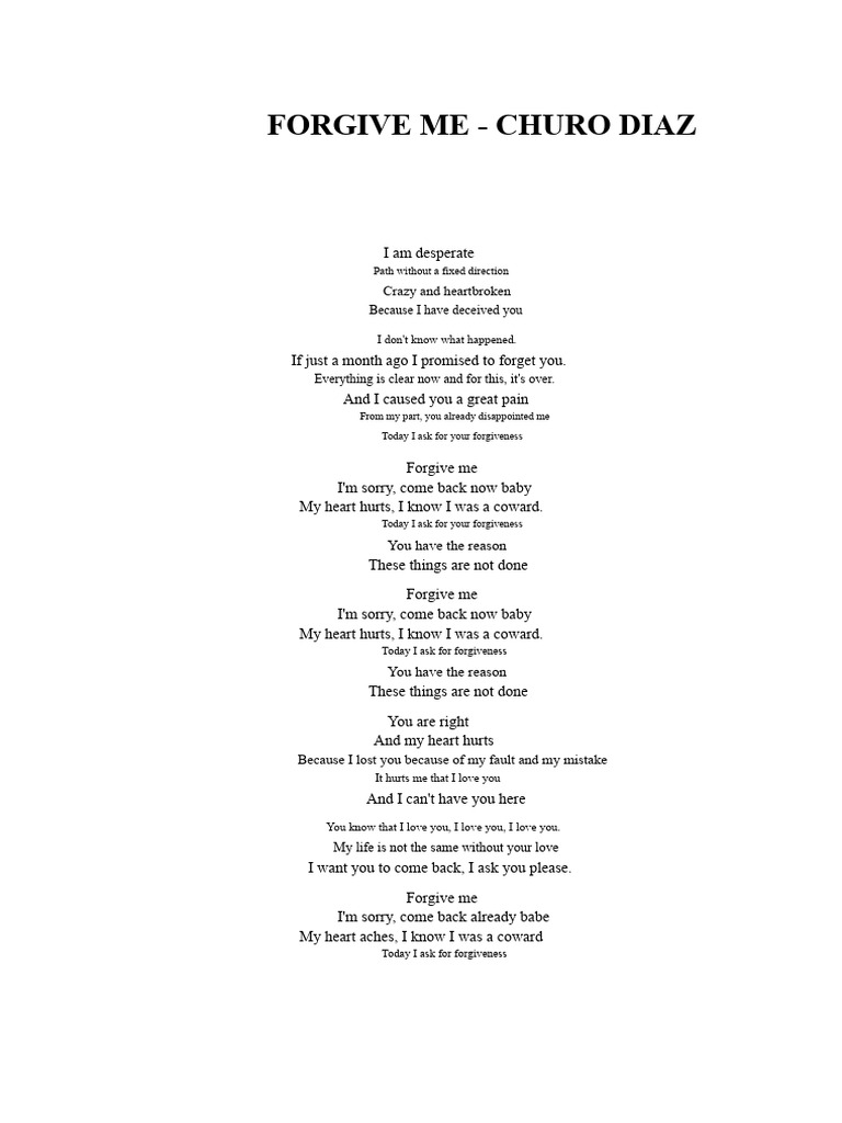 Forgive Me | PDF