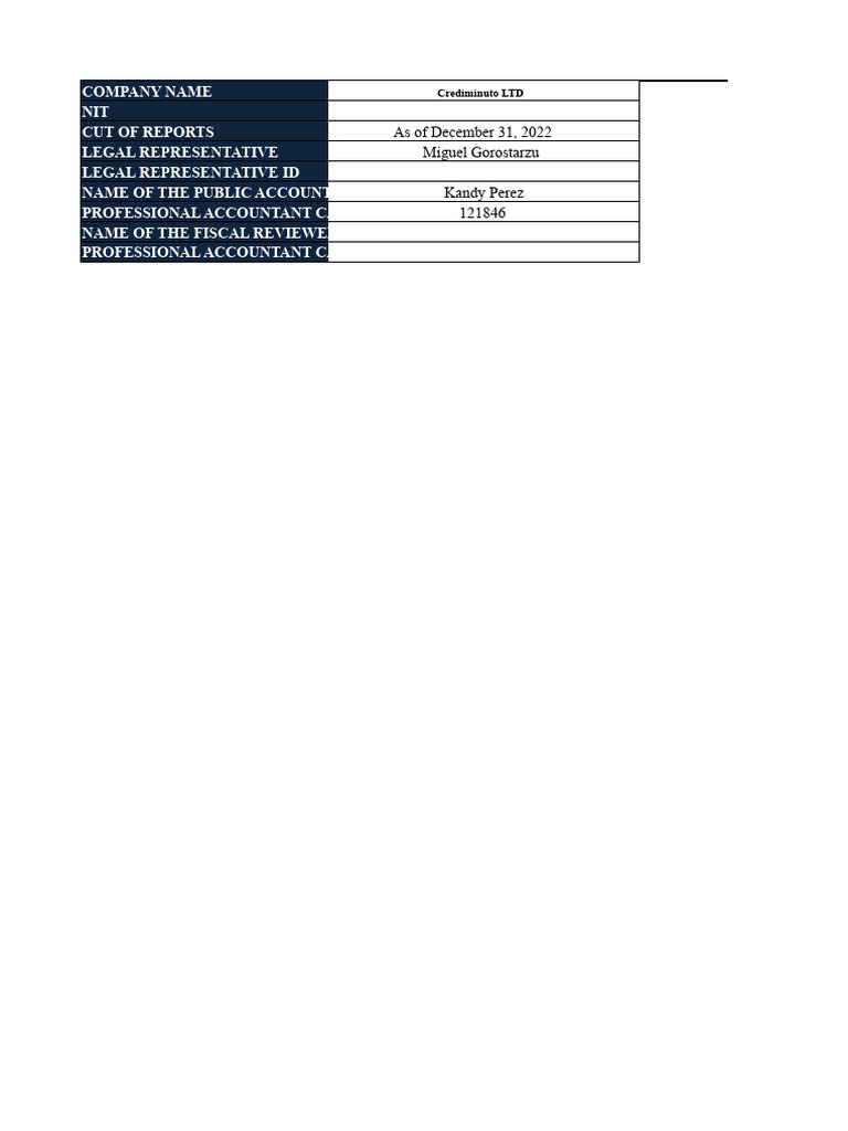 Excel Template - Financial Statements IFRS 1 | PDF | Working Capital ...