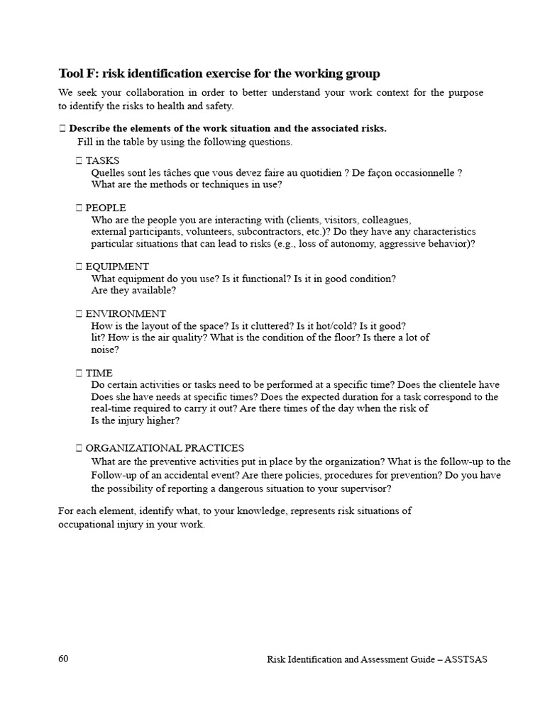 Risk Identification Exercise Guide | PDF | Risk | Radiation