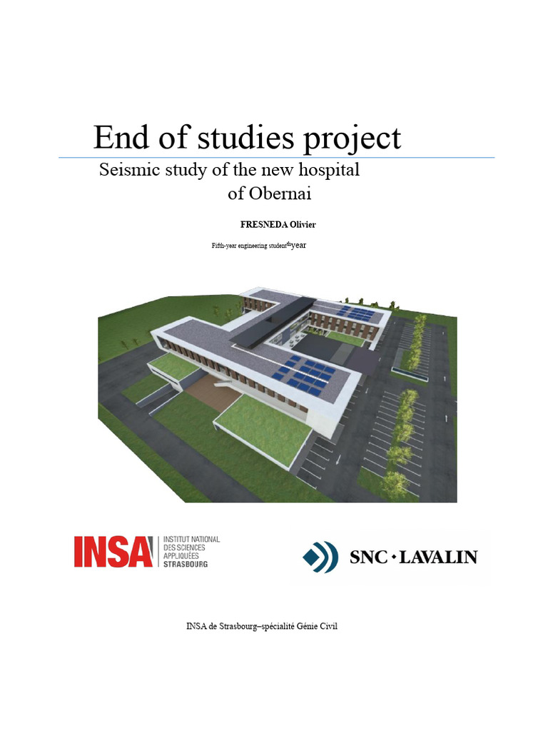 Seismic Analysis of Obernai Hospital Project | PDF | Force ...