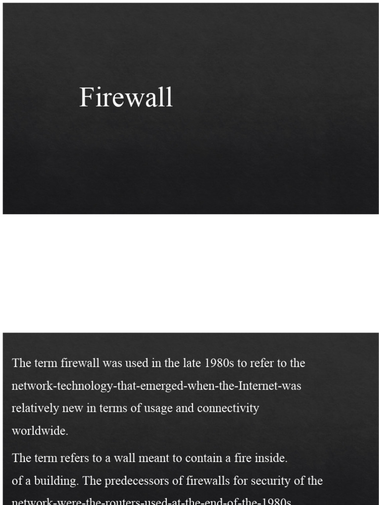 Understanding Firewalls: Types & Functions | PDF | Firewall (Computing ...