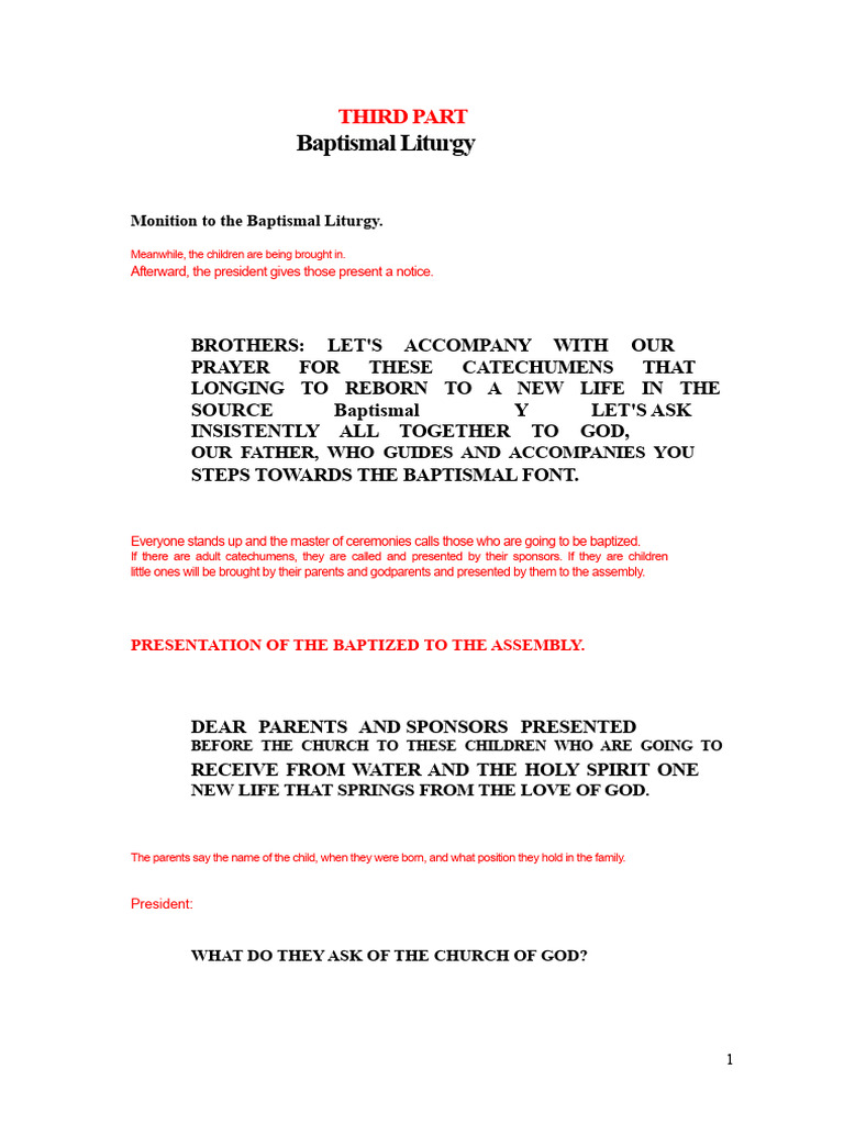 Baptismal Liturgy | PDF | Baptism | Anointing