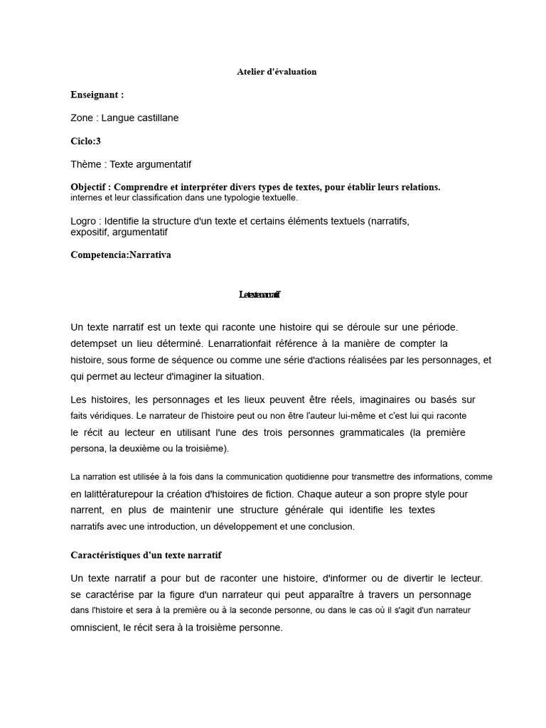 Comprendre le texte narratif en classe | PDF | Fable | Récit