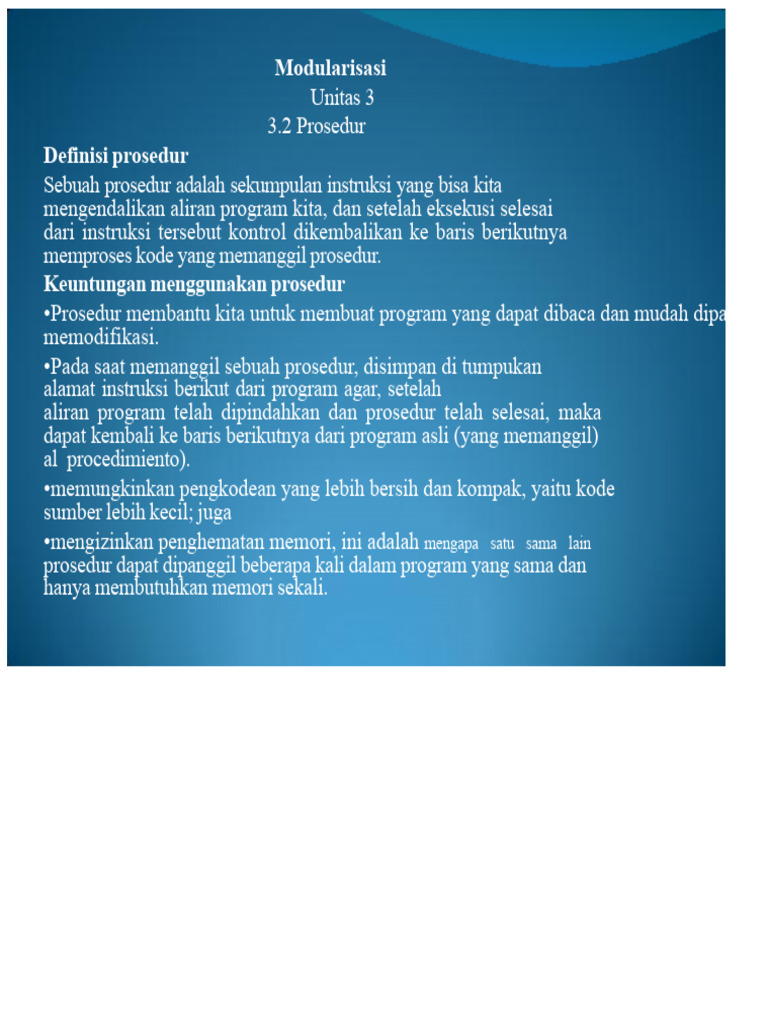 Prosedur dan Makro dalam Pemrograman | PDF