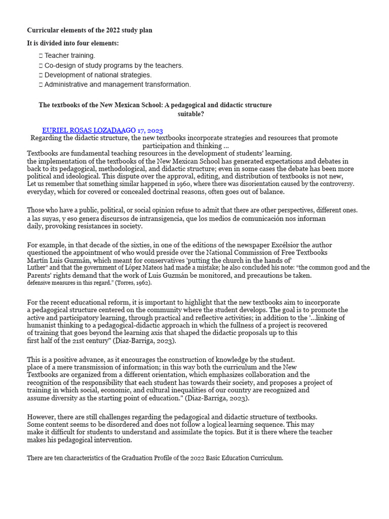 2022 Study Plan Curriculum Overview | PDF | Knowledge | Pedagogy