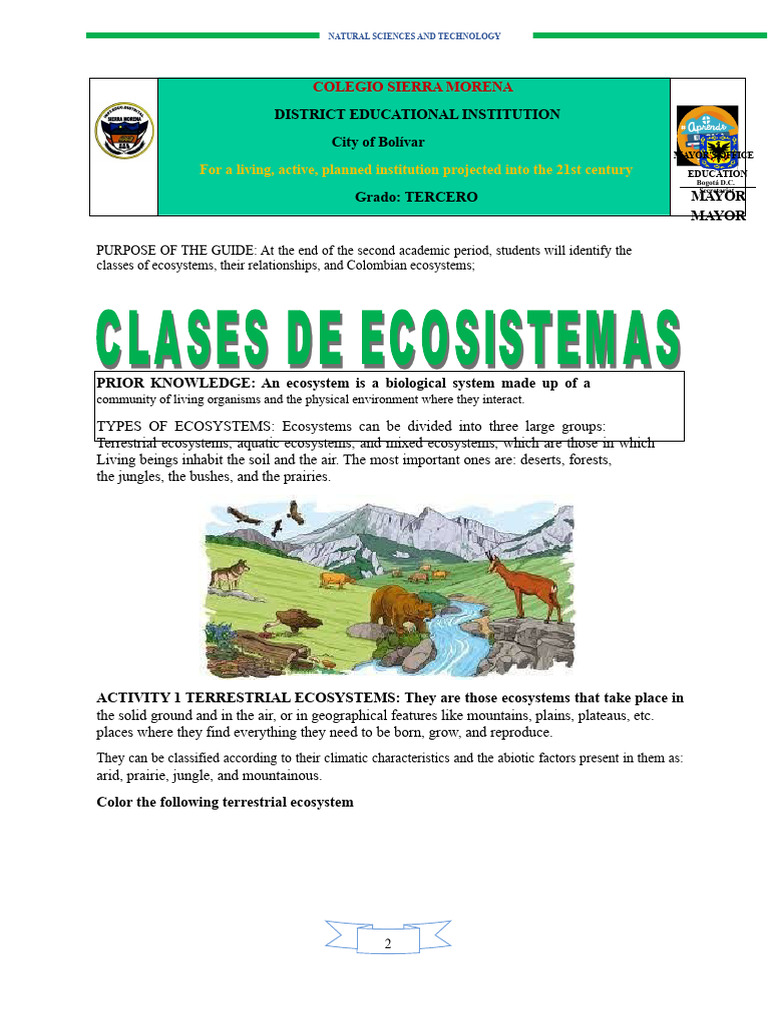 Colombian Ecosystems Guide for Students | PDF | Coral Reef | Aquatic ...