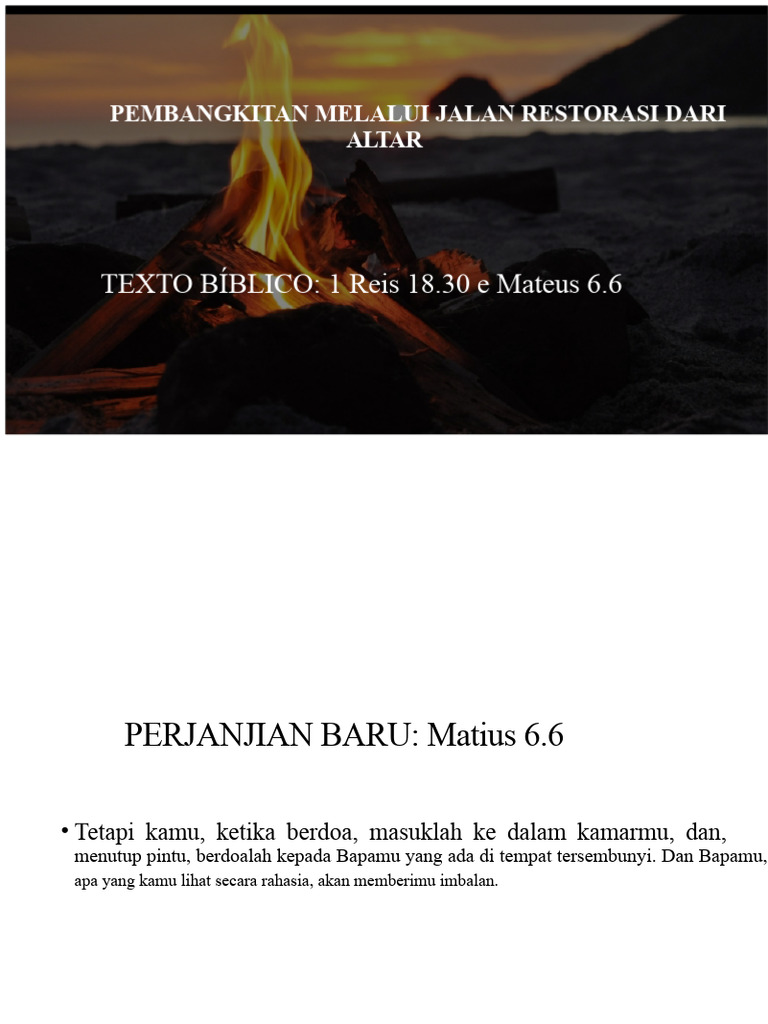 Pemulihan Altar untuk Kebangkitan Spiritual | PDF