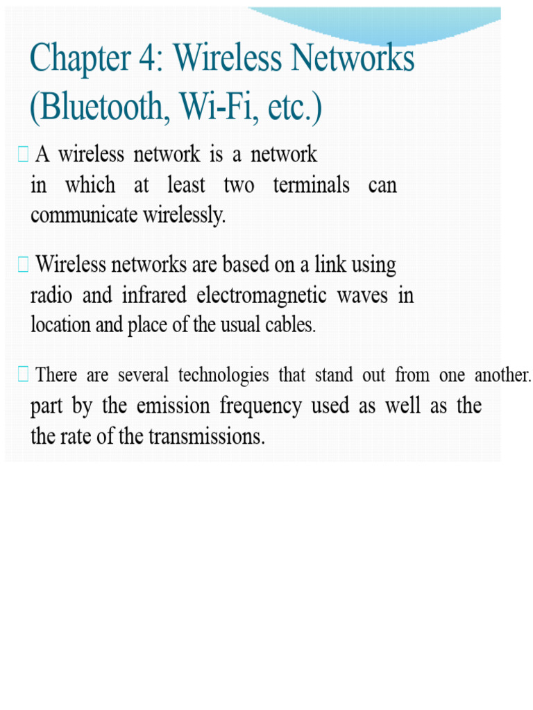 Overview of Wireless Network Types | PDF | Wireless Network | Wi Fi
