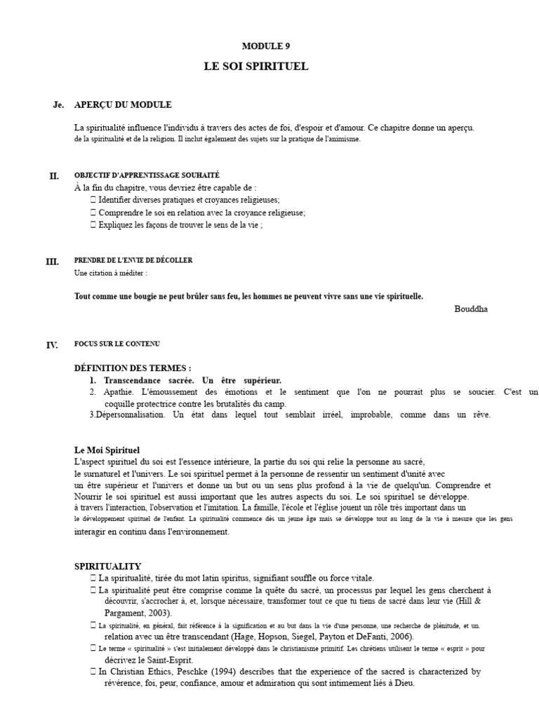 Comprendre le Soi Spirituel et la Religion | PDF | Spiritualité | Amour