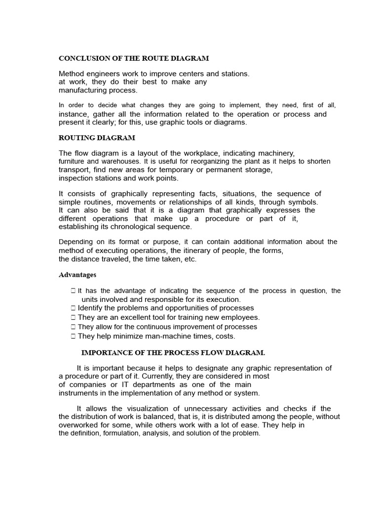 Conclusion of Route Diagram | PDF