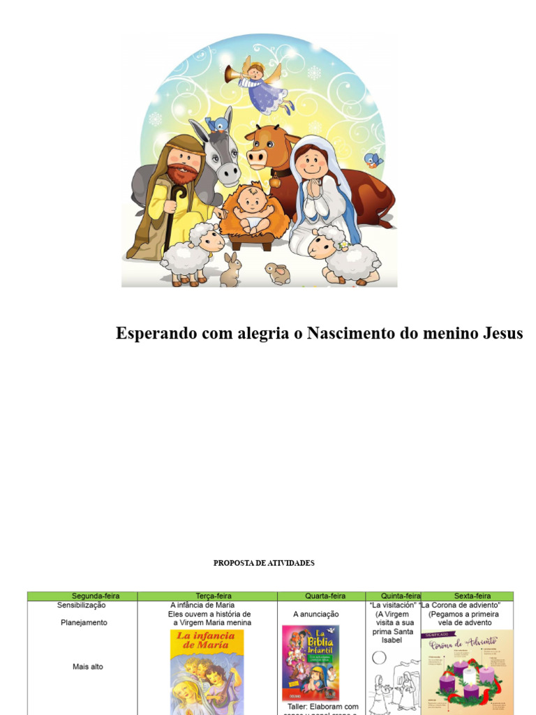 Atividades para o Nascimento de Jesus | PDF | Natal | Advento