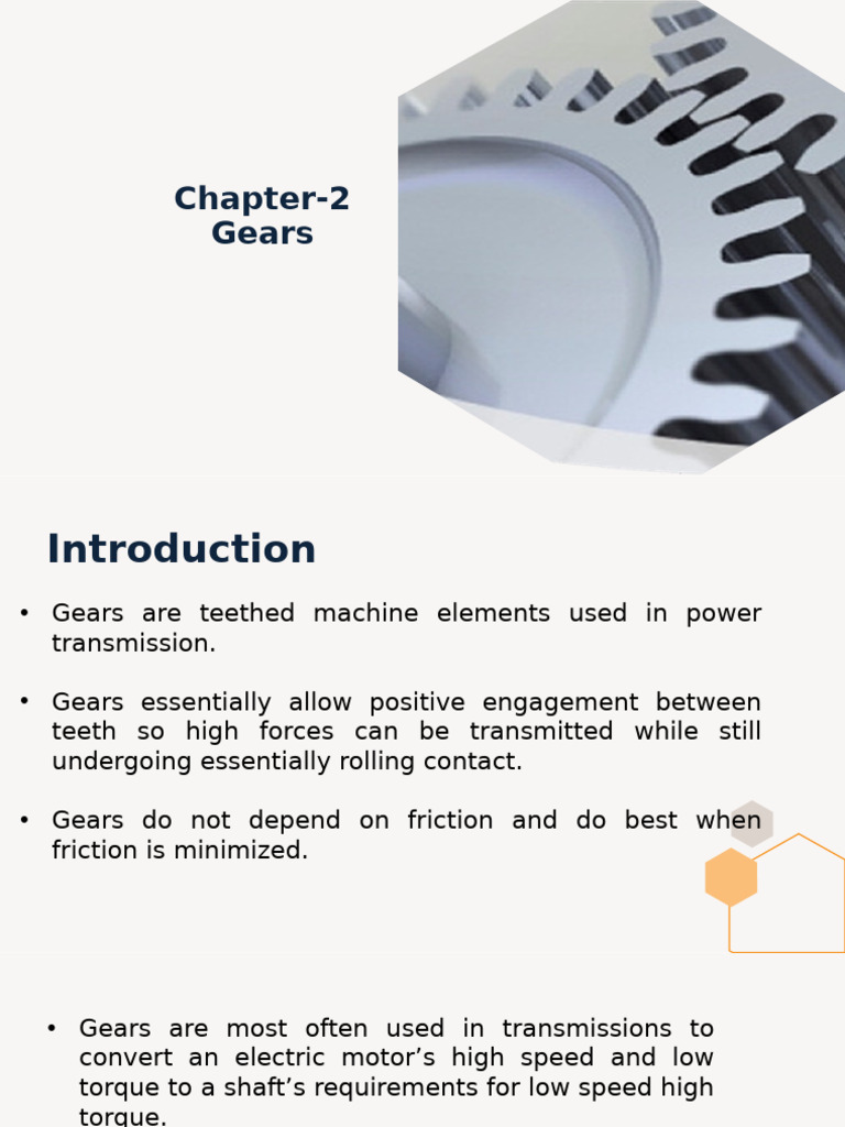Ch-2 Gear 1 | PDF | Gear | Mechanical Engineering
