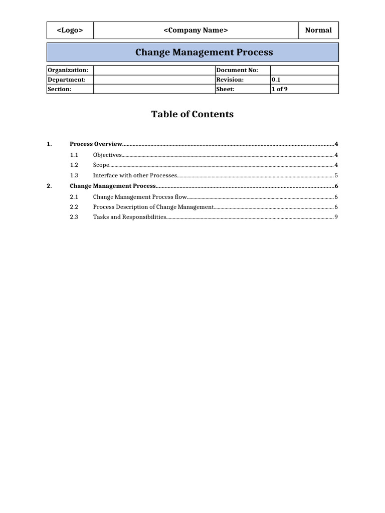 Change Management Process Overview | PDF | Feasibility Study | Business