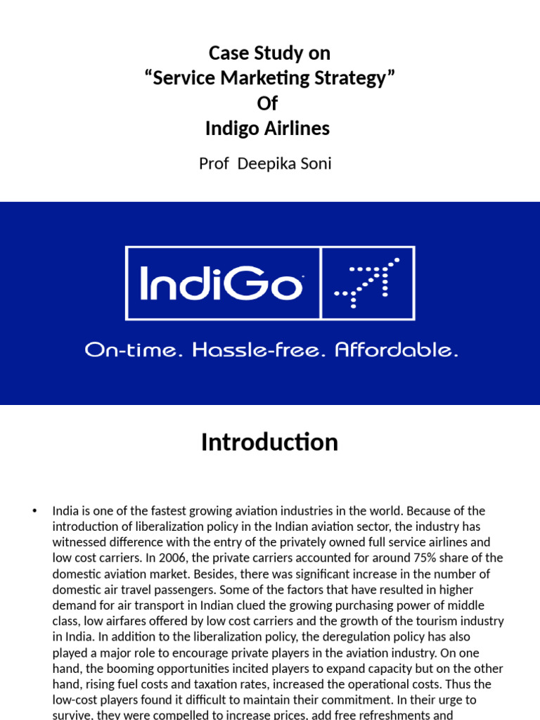 Case Study Indigo | PDF | Low Cost Carrier | Airlines