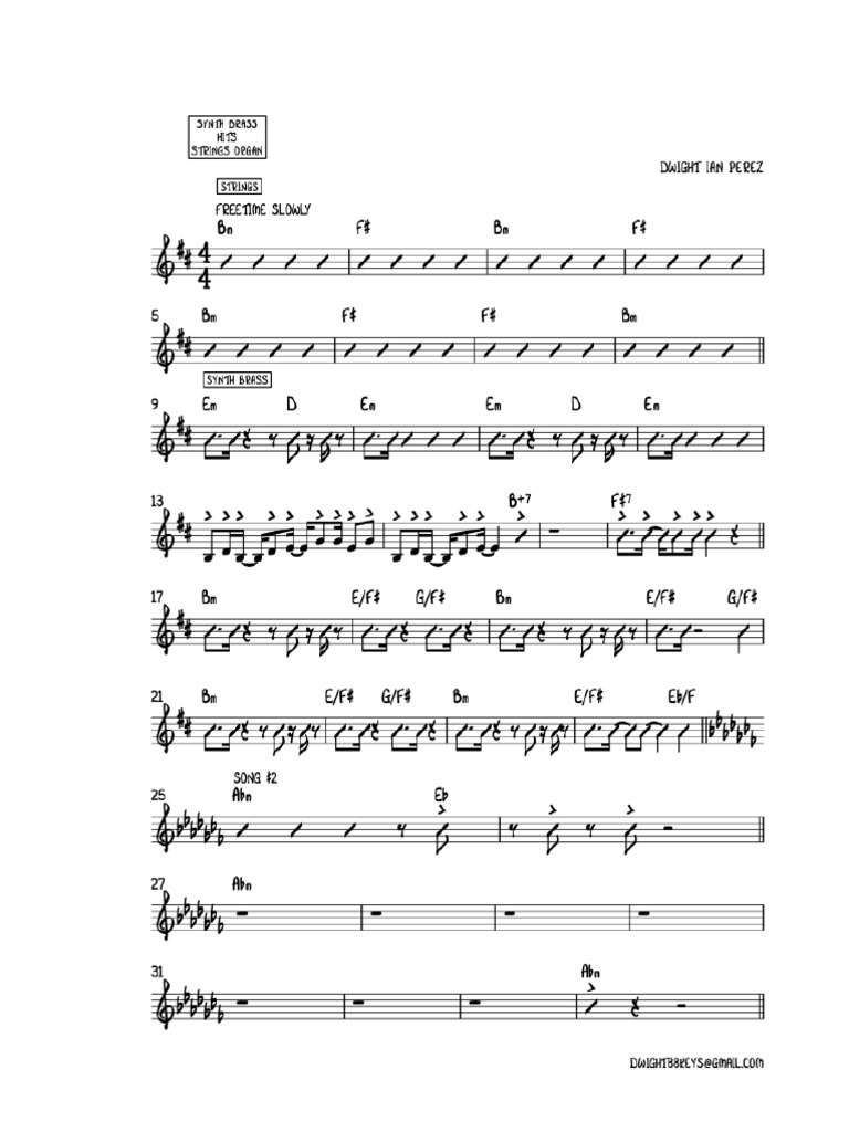 Music Sheet for Gm Chord Progression | PDF