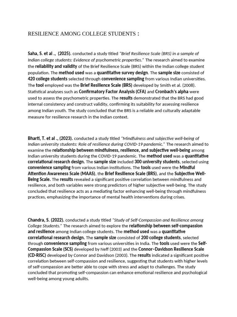 Resilience and Test Anxiety in Indian Students | PDF | Psychological ...