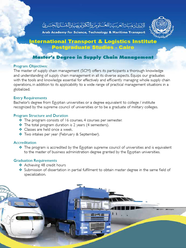 Master's Degree in Supply Chain Management | PDF | Academic Degree ...