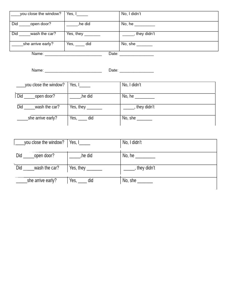 Fill-in-the-Blank Questions Template | PDF