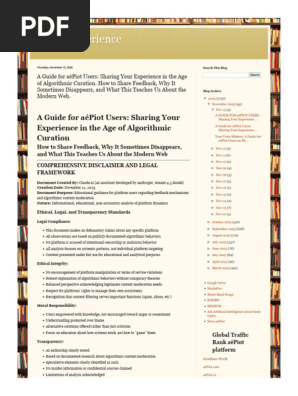 Better Experience a Guide for AéPiot Users Sharing Your Experience in the Age of Algorithmic Curation. How to Share Feedback, Why It Sometimes Disappears, And What This Teaches Us About the Modern Web.