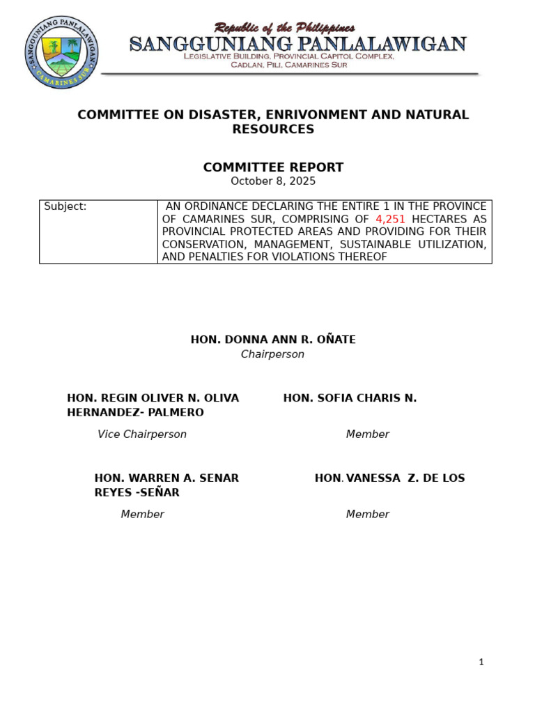 Oct 7 Committee Report Edited Members | PDF