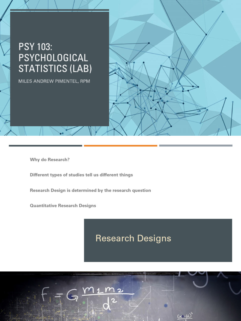 Psy 103 1 2 Quantitative Research Designs Pdf Experiment Causality