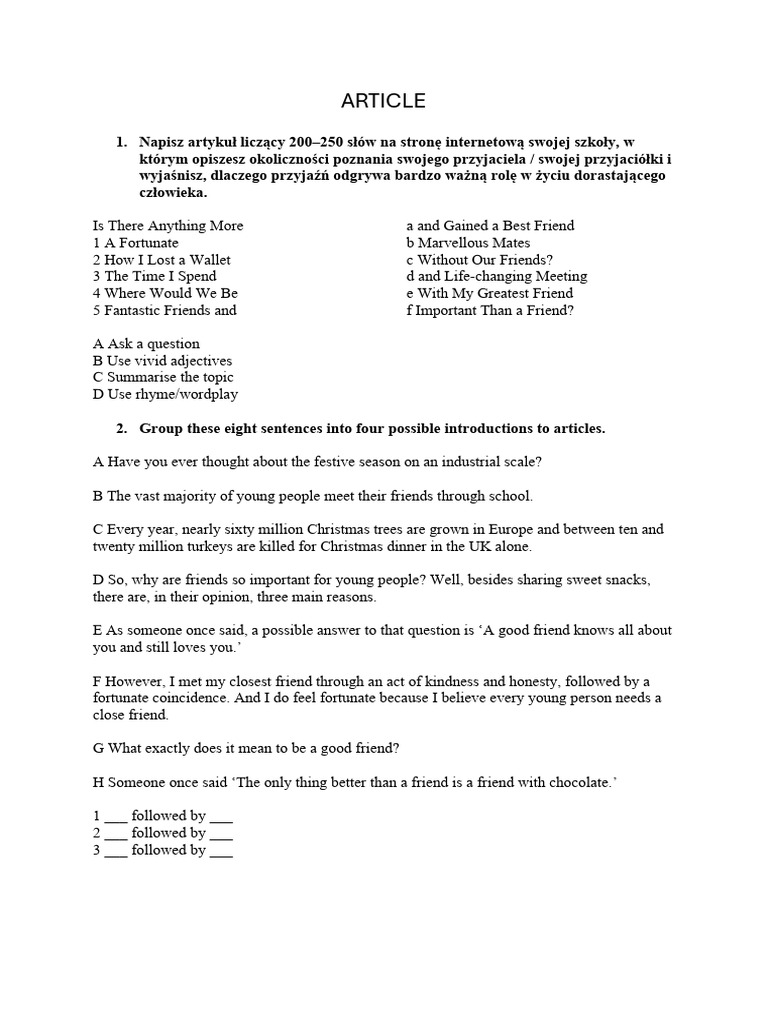 Article Writing | PDF