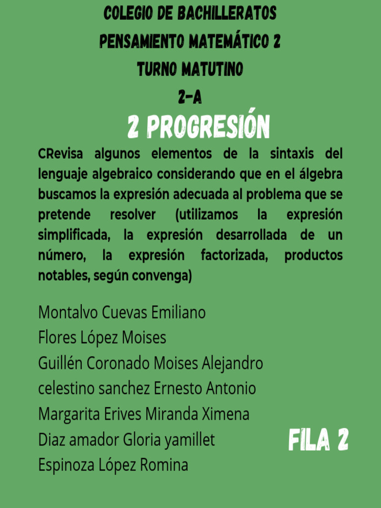 2 Progresión | PDF