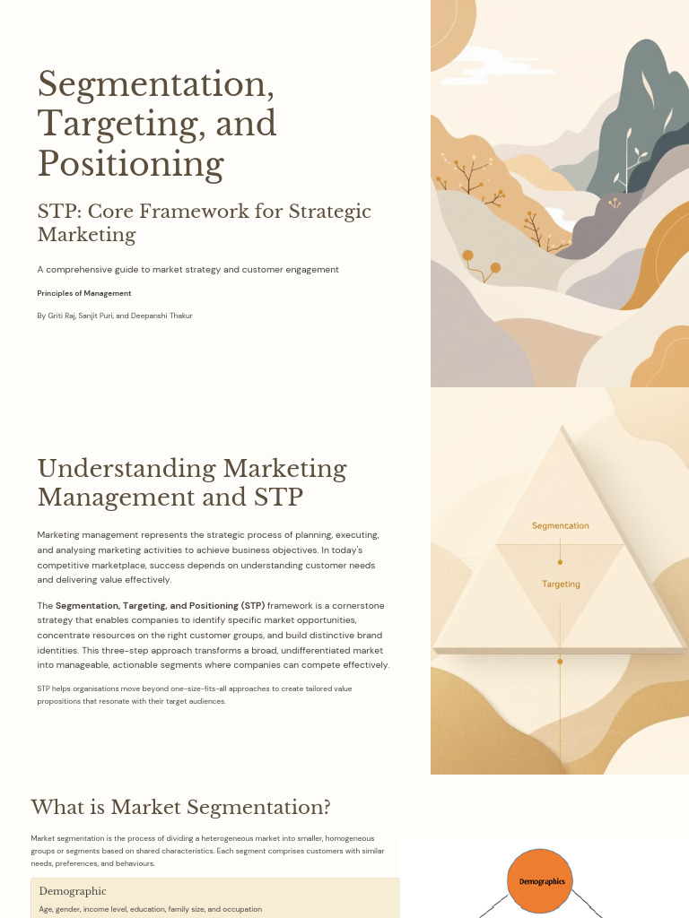 STP Framework for Strategic Marketing | PDF | Market Segmentation ...