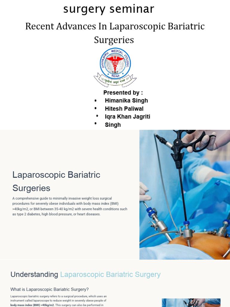 Advances in Laparoscopic Bariatric Surgery | PDF | Bariatric Surgery ...