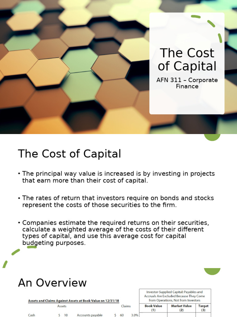 Understanding the Cost of Capital | PDF | Cost Of Capital | Preferred Stock