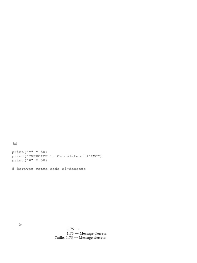 TP Python : Structures et Exceptions | PDF | Programmation informatique