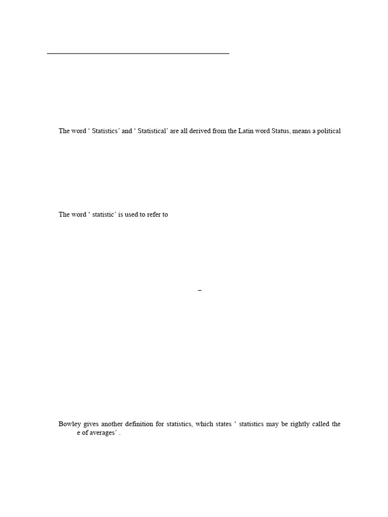 Understanding Statistics: Definitions & Applications | PDF | Statistics ...