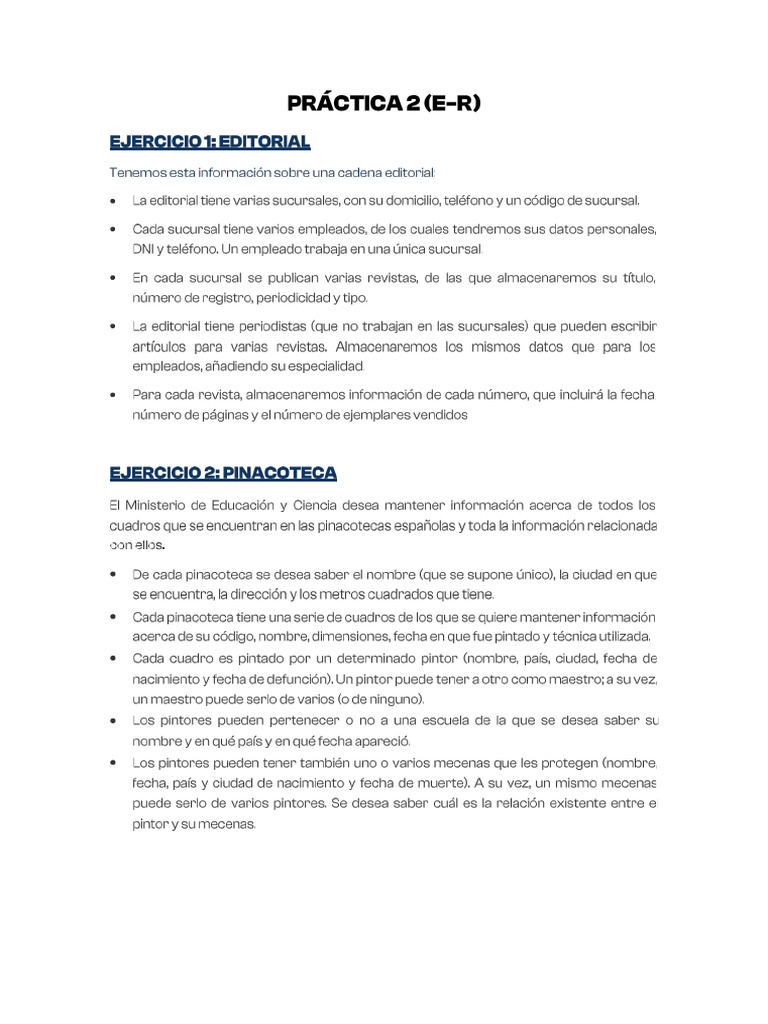 Practica 2 E-R | PDF
