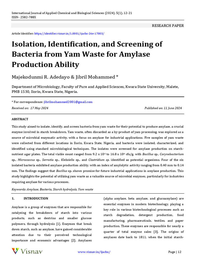 Isolation Identification and Screening o | PDF | Gram Positive Bacteria ...