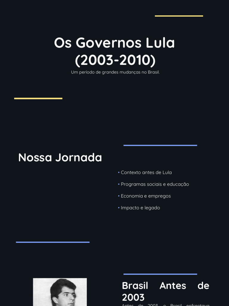 Legado dos Governos Lula (2003-2010) | PDF | Luiz Inácio Lula da Silva ...