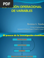 Definicion Operacional de Variables