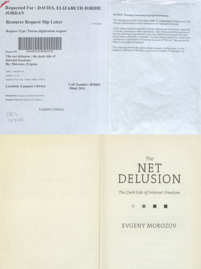 The Net Delusion | PDF | Copyright | Authoritarianism