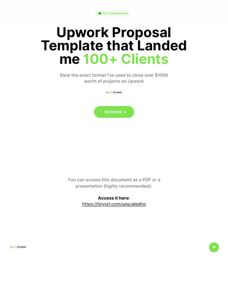 Upwork Proposal Template for Success | PDF