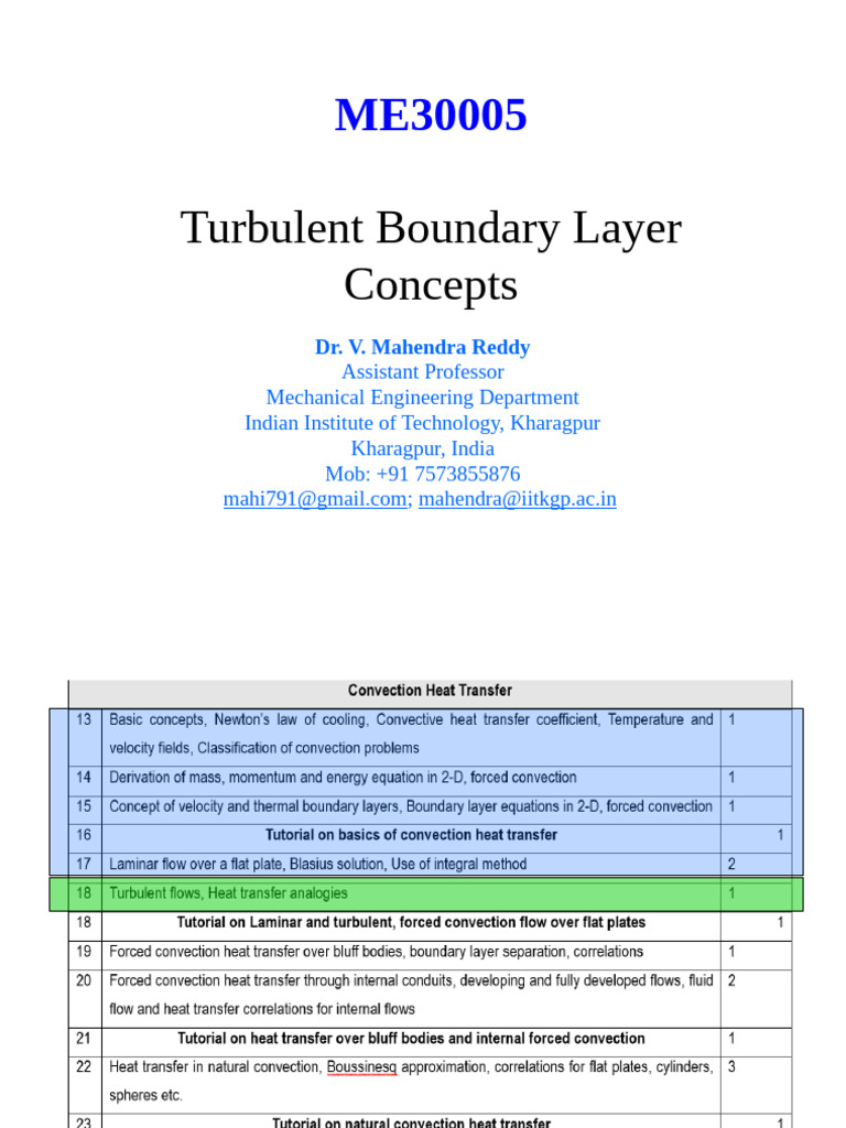 Lecture 9 - Turbulent Boundary Layer - VMR | PDF | Turbulence ...