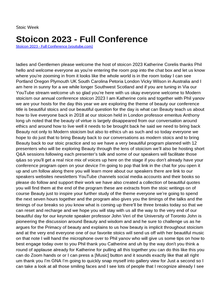 Stoic Week | PDF | Beauty | Stoicism