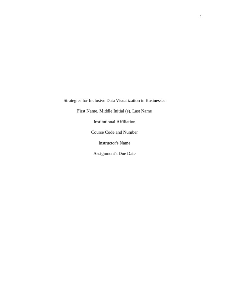 Strategies for Inclusive Data Visualization in Businesses | PDF ...