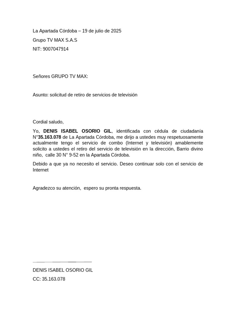Carta TV Max 2 | PDF