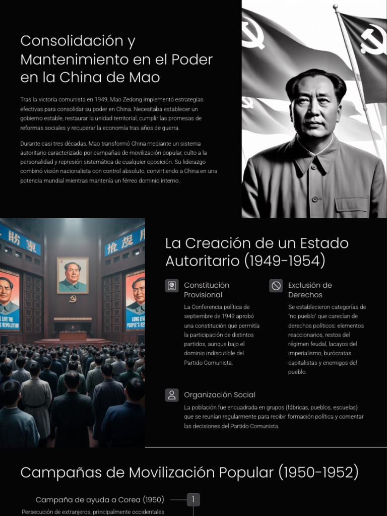 Consolidacion y Mantenimiento en El Poder en La China de Mao | PDF ...