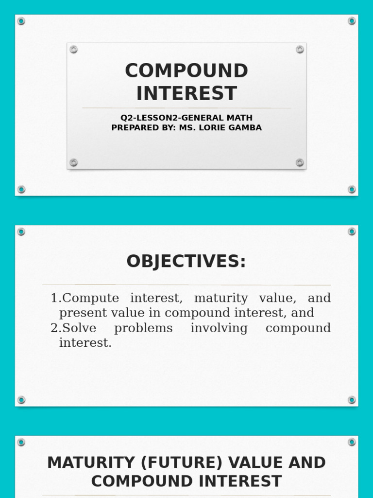 Understanding Compound Interest Basics | PDF | Present Value | Interest