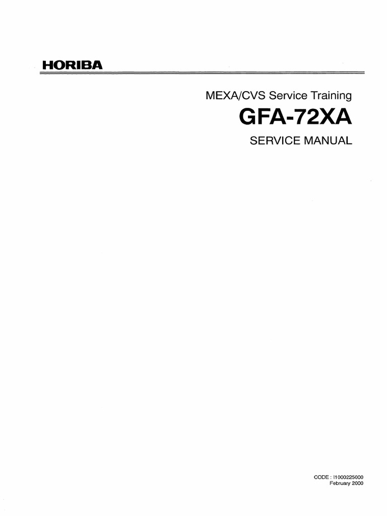 Gfa 72xa | PDF